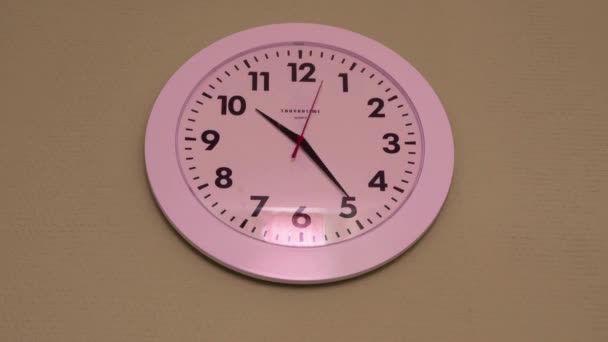 Relógio Correndo Rápido Relógio Rosto Relógio Girando Timelapse Concepção Fundo — Vídeo de Stock