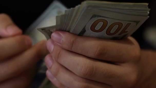 Financiële Steun Accountant Tellen Geld Dollar Valuta Investering Goud Financiën — Stockvideo