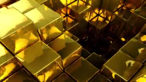 Zamknij Gold Bary Błyszczącym Tle Inwestycji Finansowych Bogactwa Kapitału Koncepcji — Wideo stockowe