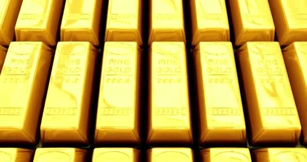 Zlatý Pruh Pohyb Finance Finanční Obchod Ekonomika Peníze Zlato Luxusní — Stock video