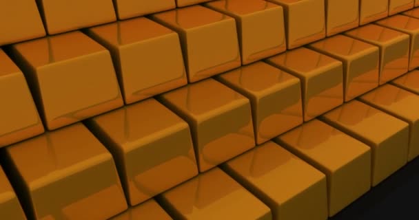 Montón Barras Oro Lingotes Oro Barras Inversión Metales Preciosos Como — Vídeo de stock