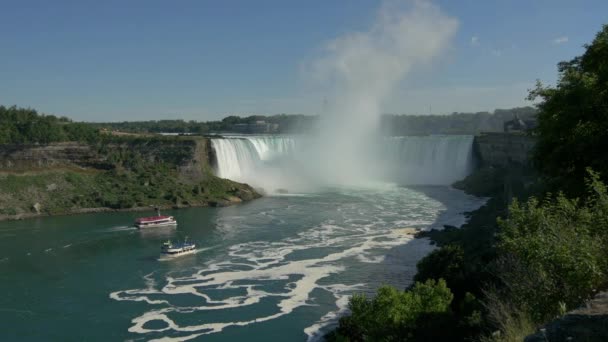 Niagara Falls American Falls Τον Καναδά Στο Φόντο Καταρράκτη Ταπετσαρίες Βίντεο Αρχείου