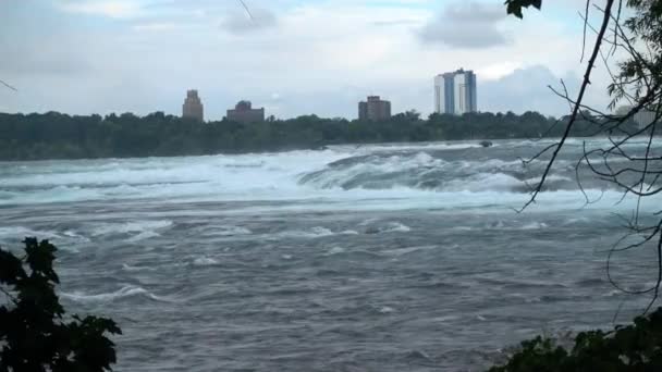 Wakacje Wakacje Wakacje Niagara Wodospady Park Wodny Kanada Turystyka Świeżym — Wideo stockowe