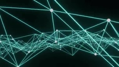 Soyut teknoloji arka planı. Dijital iş hattı ağı konsepti. Dijital bağlantı noktaları ve çizgileri hareket ettiriyor. Teknoloji arka plan bilimi