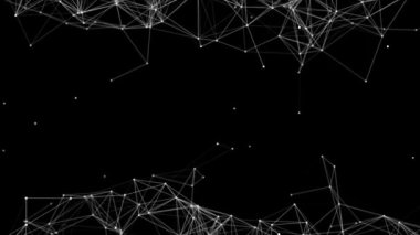 Soyut teknoloji arka planı. Dijital iş hattı ağı konsepti. Dijital bağlantı noktaları ve çizgileri hareket ettiriyor. Teknoloji geçmişi