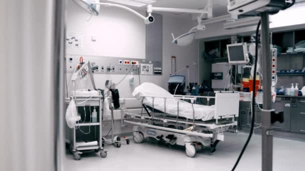 Salle Opération Dans Une Clinique Hospitalière Médicale Sans Personne Lieu — Video