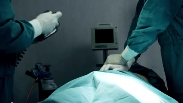 Nástroje Procedurální Vybavení Nemocnice Kardiostimulátoru Chirurgický Operační Proces Pozadí — Stock video