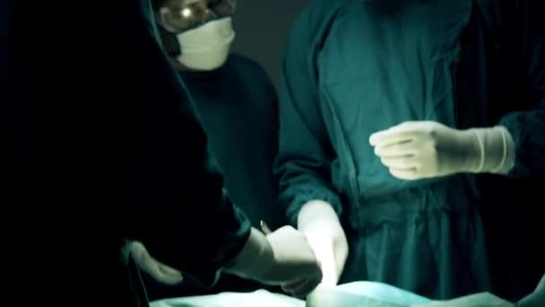 Surgery Patient Operating Room Doctor Operating Room Surgical Healthcare Concept — Stock Video