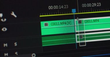 Monitör video düzenleme süreci film yapma endüstrisini