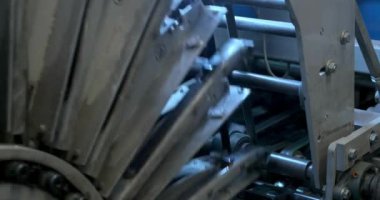 Fabrika gazetesi basım endüstrisi üretim evi. sorun. yakın plan