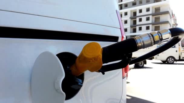 Închiderea Duzelor Pompei Gaz Benzinărie — Videoclip de stoc