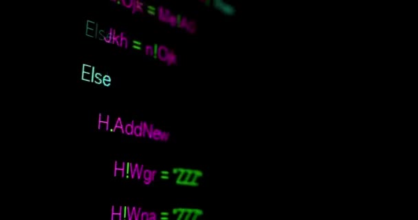 Code Animation Technologie Entwicklung Und Hacking Verschlüsselte Sicherheit — Stockvideo