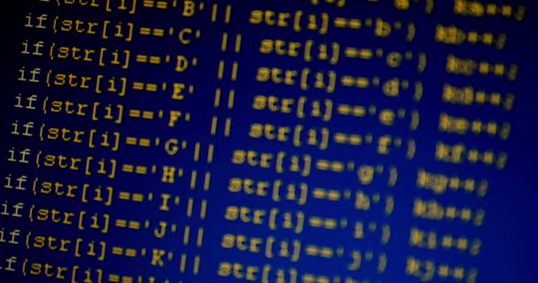 Programers Coding Computer Screen Engineer Розробка Програмного Забезпечення — стокове відео