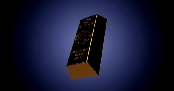 Gold Bar Animation Golden Stack Έννοια Αποταμίευση Πολυτέλεια Οικονομική Τραπεζική Πλάνα Αρχείου