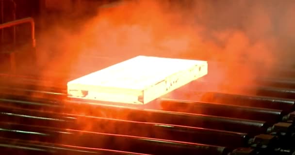 火热的金属 铸造工业 钢铁工业 — 图库视频影像