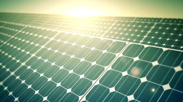 Solar Power Renewable Energy Blue Sky Renewable Energy Footage — Stock Video