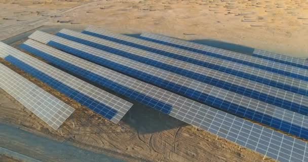 Hybrid Geothermal Solar Power Plant Enel Solar Panels Farm — Stock Video