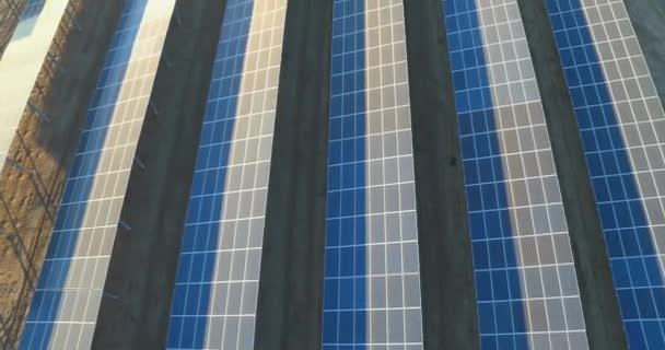 Paneles Solares Energía Renovable Granja Energía Verde Industria Electricidad — Vídeos de Stock