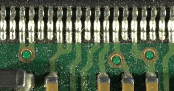Close Computer Circuit Board Achtergrond Technologie — Stockvideo