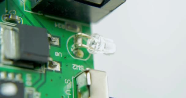 Informasi Data Elektronik Sirkuit Prosesor Chip Komputer Closeup — Stok Video