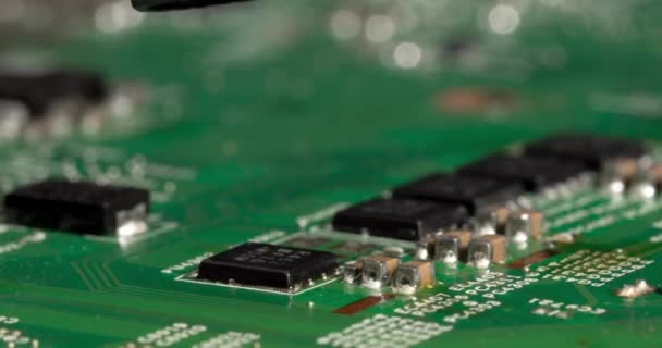 Electrical Soldering Circuit Pcb Board Solder Repair Engineering Device — Stock Video