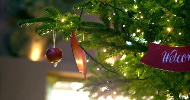 Abstract Kerstmis Ontwerp Viering Decoratie Winter Reizen Achtergrond Glanzend Licht — Stockvideo