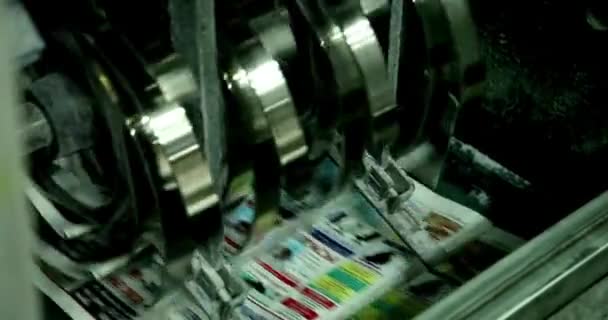 自动印刷机滚动纸出版商 — 图库视频影像