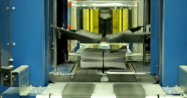 Herstellung Papierdruck Drucker Produktion Maschinen Ausrüstung Industrie — Stockvideo