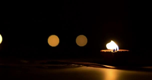 Diwali Festival Lamp Indiaanse Viering Achtergrond — Stockvideo