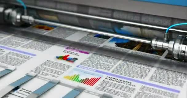 Fabricación Papel Impresión Impresora Producción Máquina Equipo Industria — Vídeo de stock