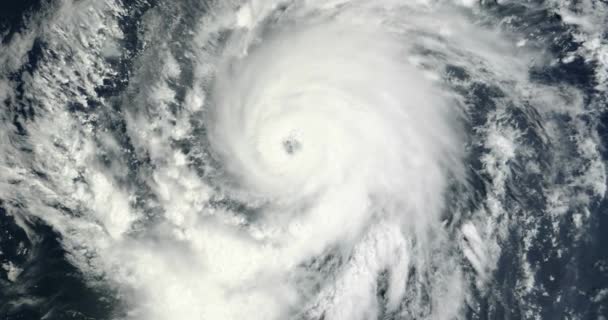 Hurrikan Bewölkt Zyklon Augensturm Rendern Stürme Über Wolken — Stockvideo