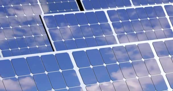 Solar Panels Power Plant Industry Electricity New Green Source Renewable — Stock Video