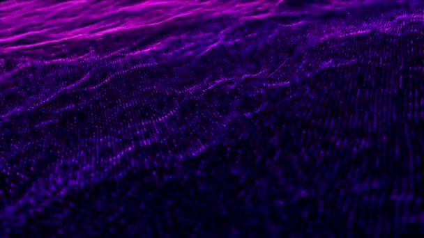Resumen Del Flujo Datos Digitales Estructura Púrpura Fondo Científico Transferencia — Vídeos de Stock