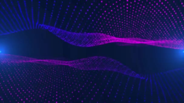 Abstract Digital Data Flow Purple Structure Scientific Background Transferindo Big — Vídeo de Stock