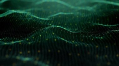 dijital arkaplan tasarımı dalga soyut animasyon sanat iş verileri fütüristik bilim 4K 3D görüntüleme