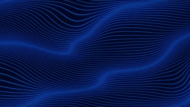 Tecnologia Digital Wave Background Concept Flow Abstract Motion Particle Cyberspace — Vídeo de Stock
