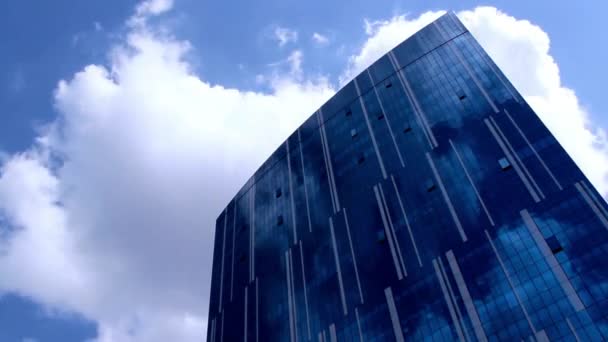 Cidade Distrito Negócios Escritório Moderno Arranha Céus Alta Elevação Edifícios — Vídeo de Stock