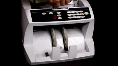 Banka Para Sayma Makinesi banknotları kağıt para saymak için otomatik ekipman. Para sayma ekipmanlarını kapat