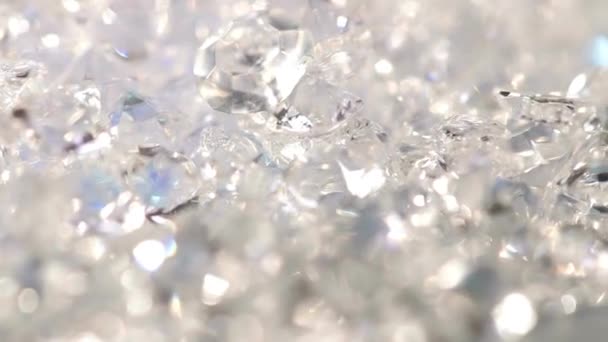 Primo Piano Diamante Microscopio Tenuto Pinzette Profondità Campo Poco Profonda — Video Stock