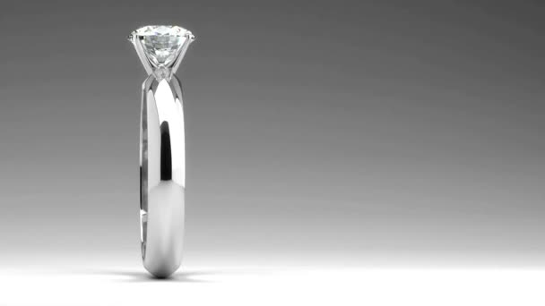 Schmuck Maßstab Glänzende Diamanten Hochzeitsringe Halskette Kragen Diamanten Schöner Verlobungsring — Stockvideo
