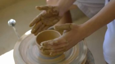 Sanat, çömlekçilik, vazo, tencere, doku, kil, el yapımı geleneksel el yapımı.
