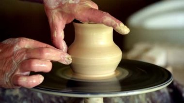 Sanat, çömlekçilik, vazo, tencere, doku, kil, el yapımı geleneksel el yapımı.