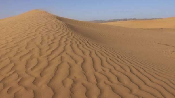 Sahara Pustynia Natura Podróże Afryka Widok Słońce Suche Wakacje Piasek — Wideo stockowe