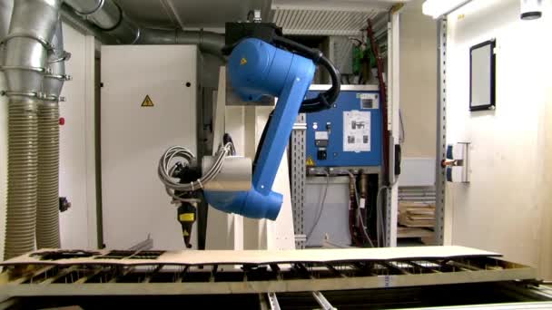 Laserskärning Metallplåt Med Gnistor Making Industrial Details Computer Program Industry — Stockvideo