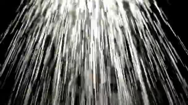 Pulverização Cabeça Chuveiro Banho Chuveiro Banheiro Higiene Limpa Close Câmera — Vídeo de Stock