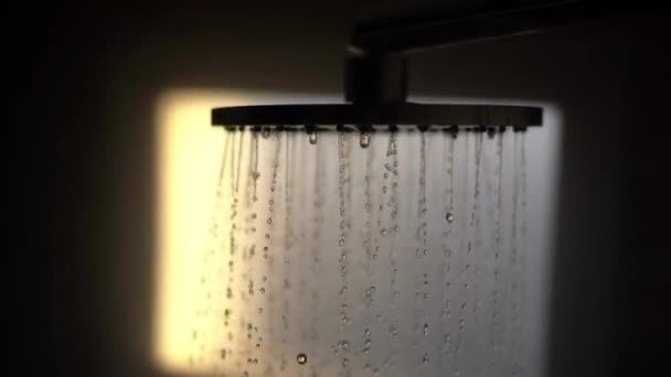 Krople Wody Spadające Deszczu Mycie Natrysku Higienicznego Nikt Świeżość Koncepcja — Wideo stockowe