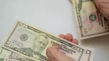 Para sayma dolar nakit veznedar 4K HD el