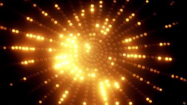 Parlayan Neon Işık Döngüsü canlandırılmış gelecekçi pop müzik arkaplan diskosu