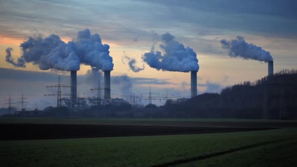 Contaminación Atmosférica Smog Desastre Las Centrales Eléctricas Vídeo De Stock