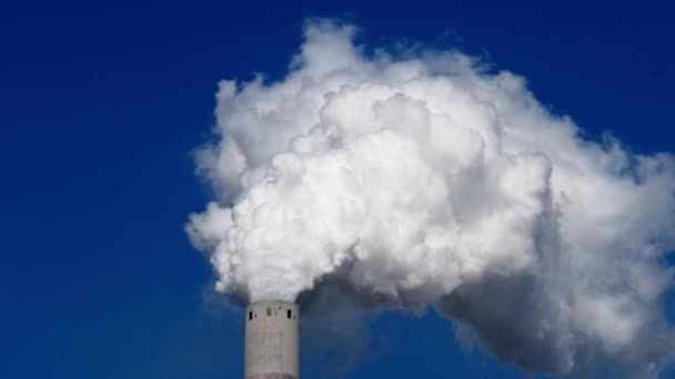 Contaminación Atmosférica Humo Fábrica Chimenea Residuos Industriales Vídeo De Stock